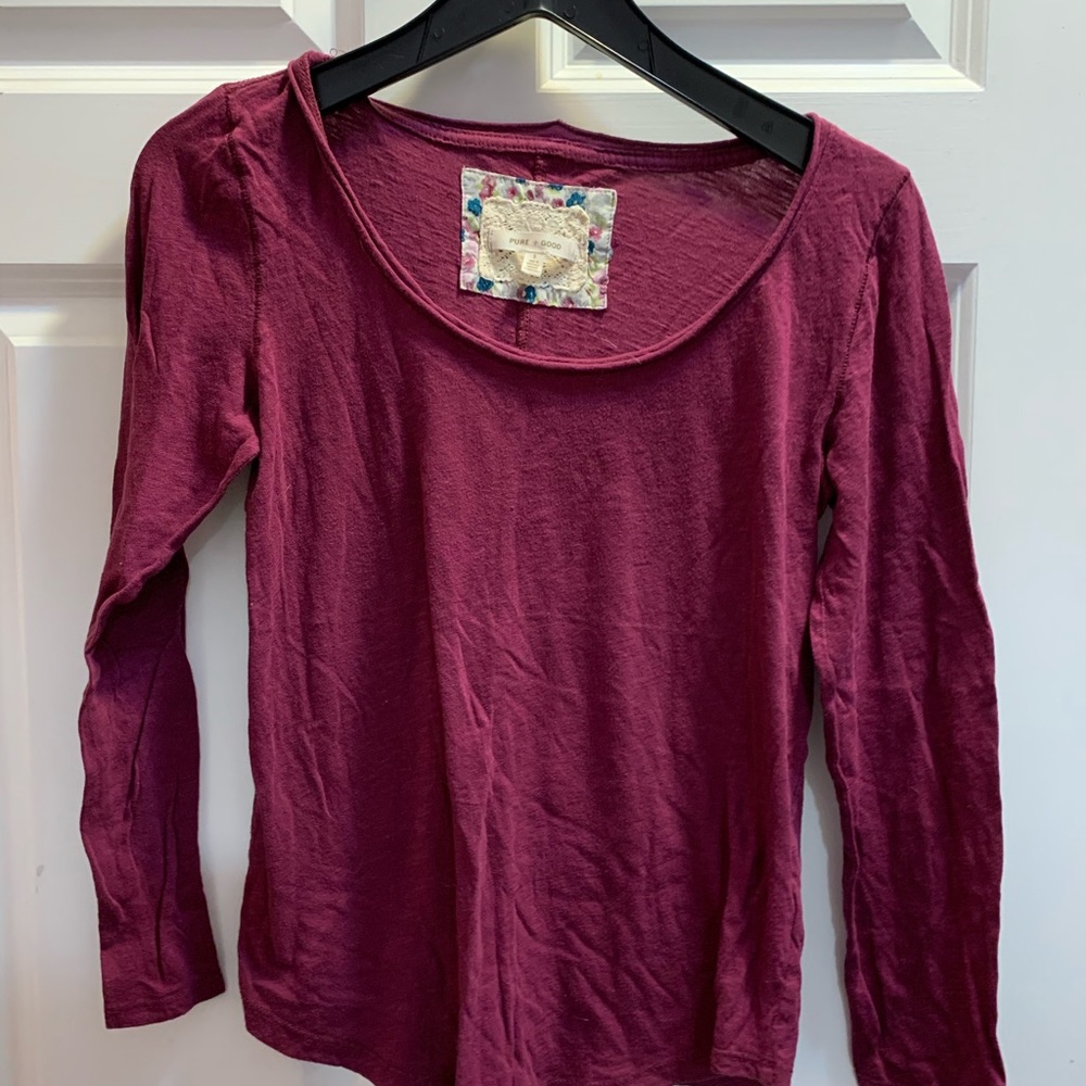 Purple long sleeve tshirt from Anthropologie